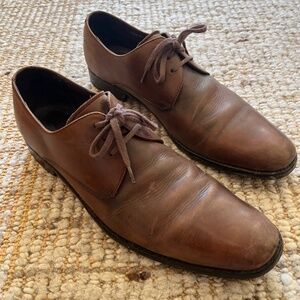 John Varvatos Star USA brown leather dress shoes plain toe